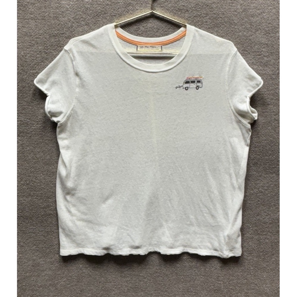 Free People Ivy T-shirt Women's Medium White Short Sleeve Soft Tee We The Free